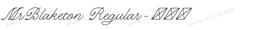 MrBlaketon Regular字体转换